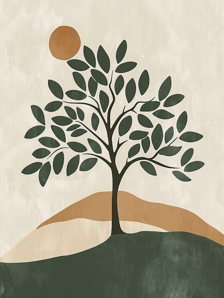 Banyan Tree Minimal Japandi Illustration 4
