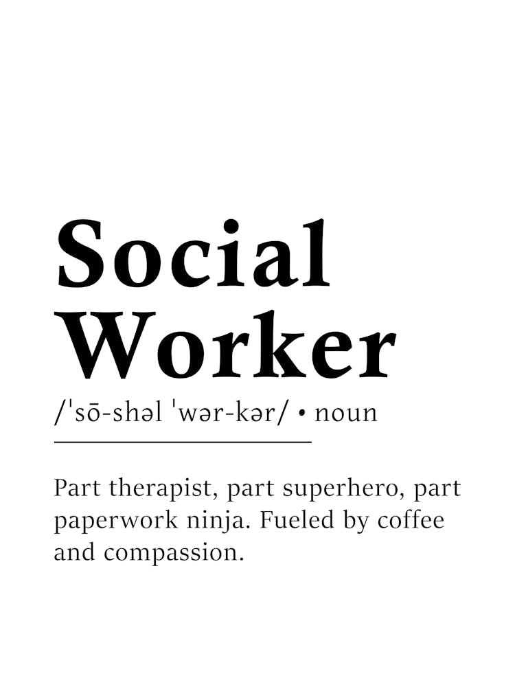 Social Worker Definition Poster - Dictionary