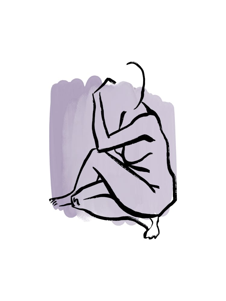 Woman Sits On The Floor