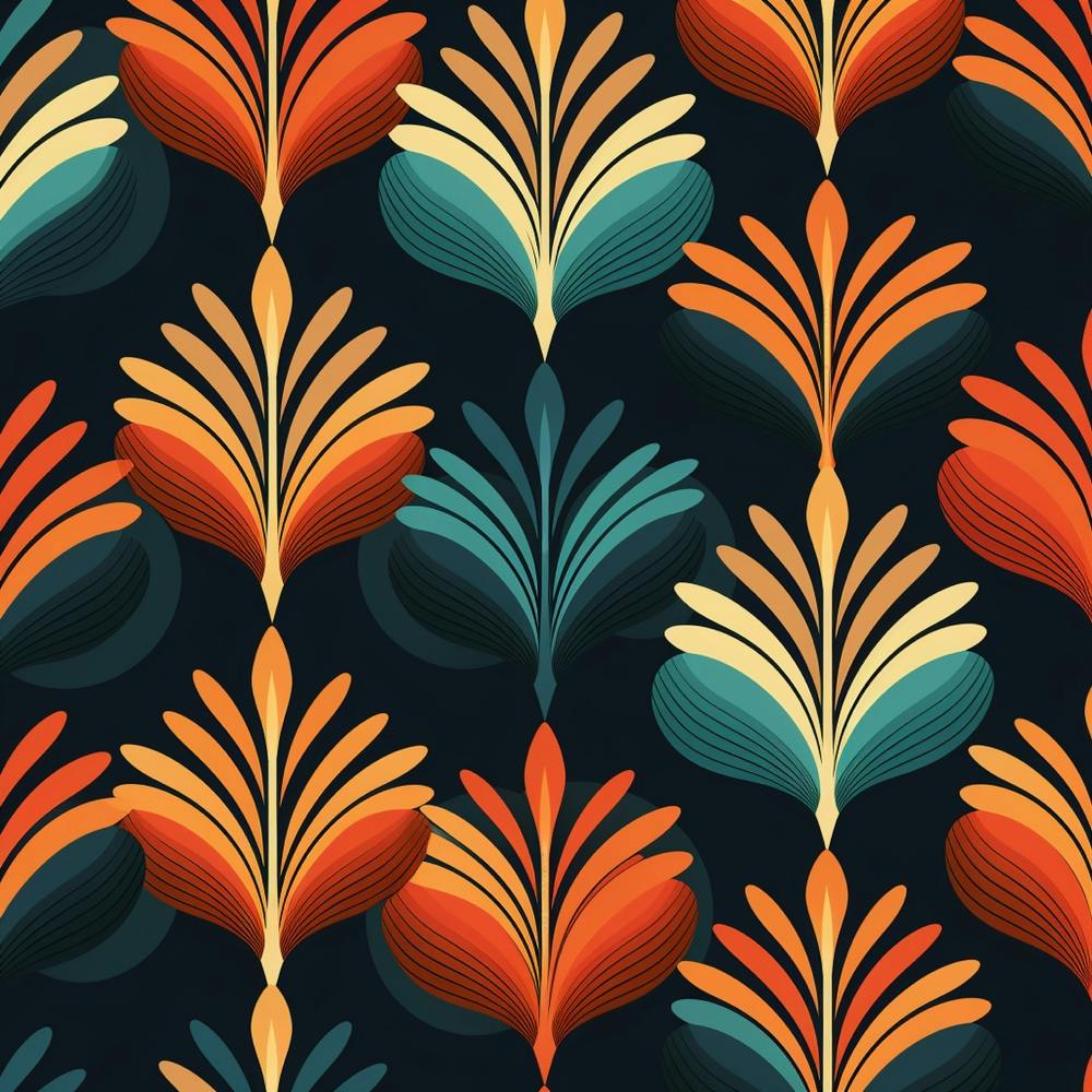 Motif Floral Abstrait 6