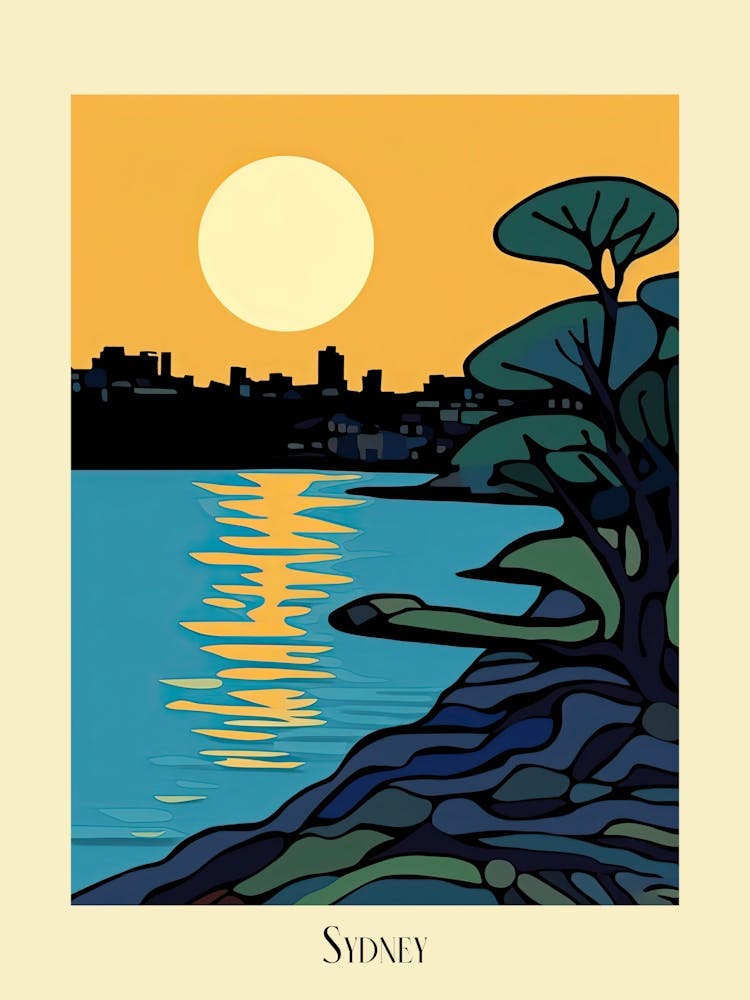 Poster Of Minimal Design Style Of Sydney, Australia 2