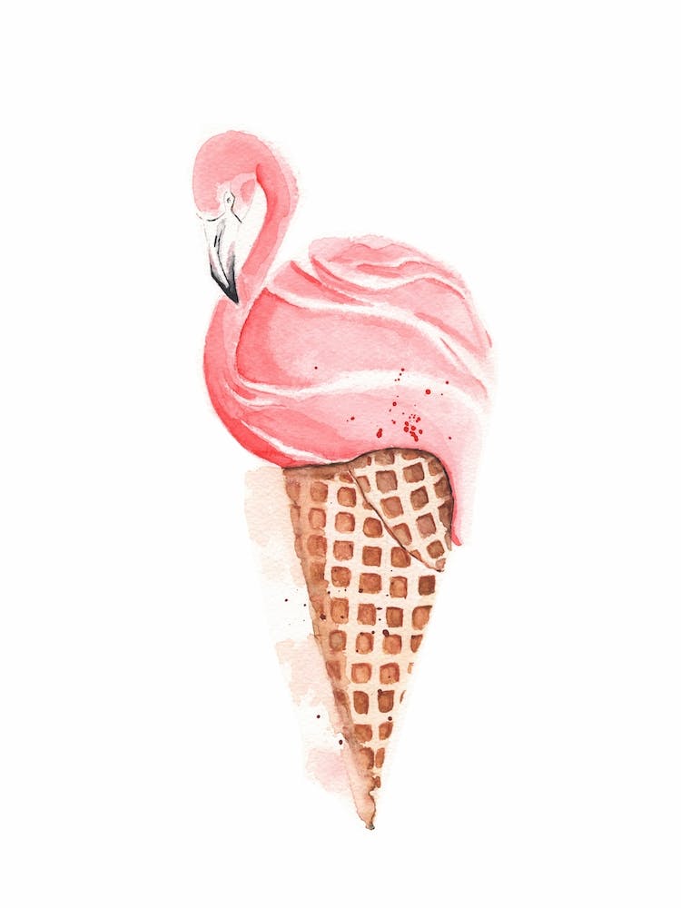Flamingo Icecream Cone