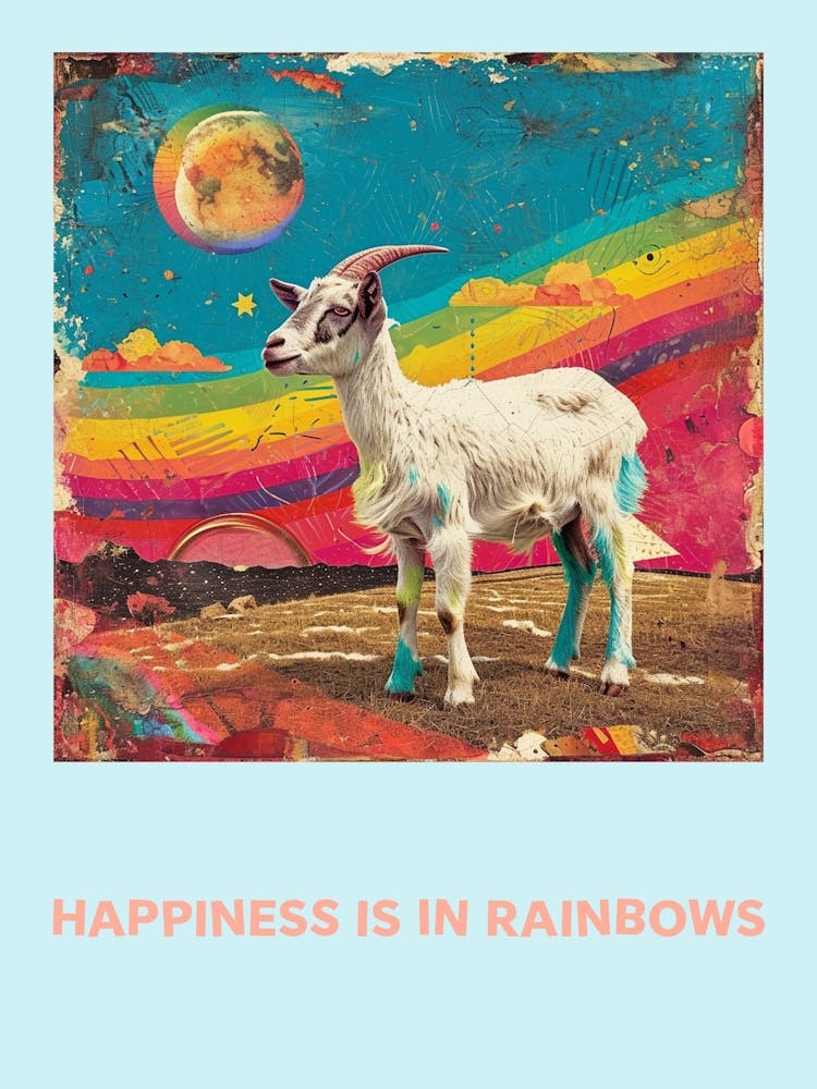 Happiness Is In Rainbows Animal Poster 3