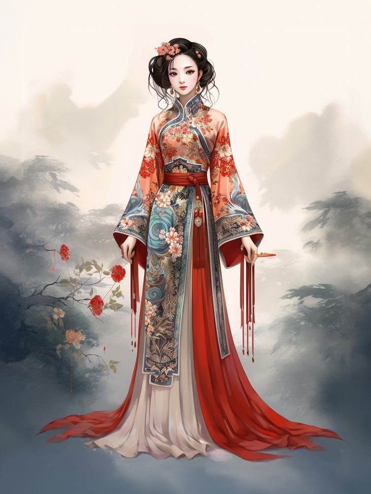 Traditional Chinese Clothing Illustration 1
