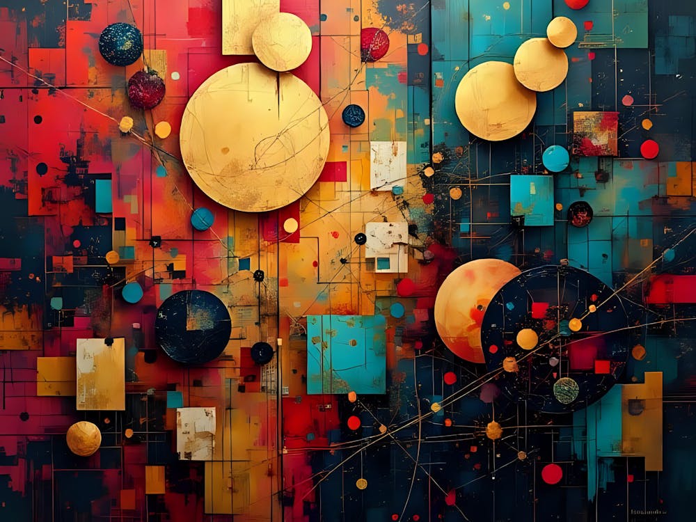 World Galaxy Geometry - Abstract Painting