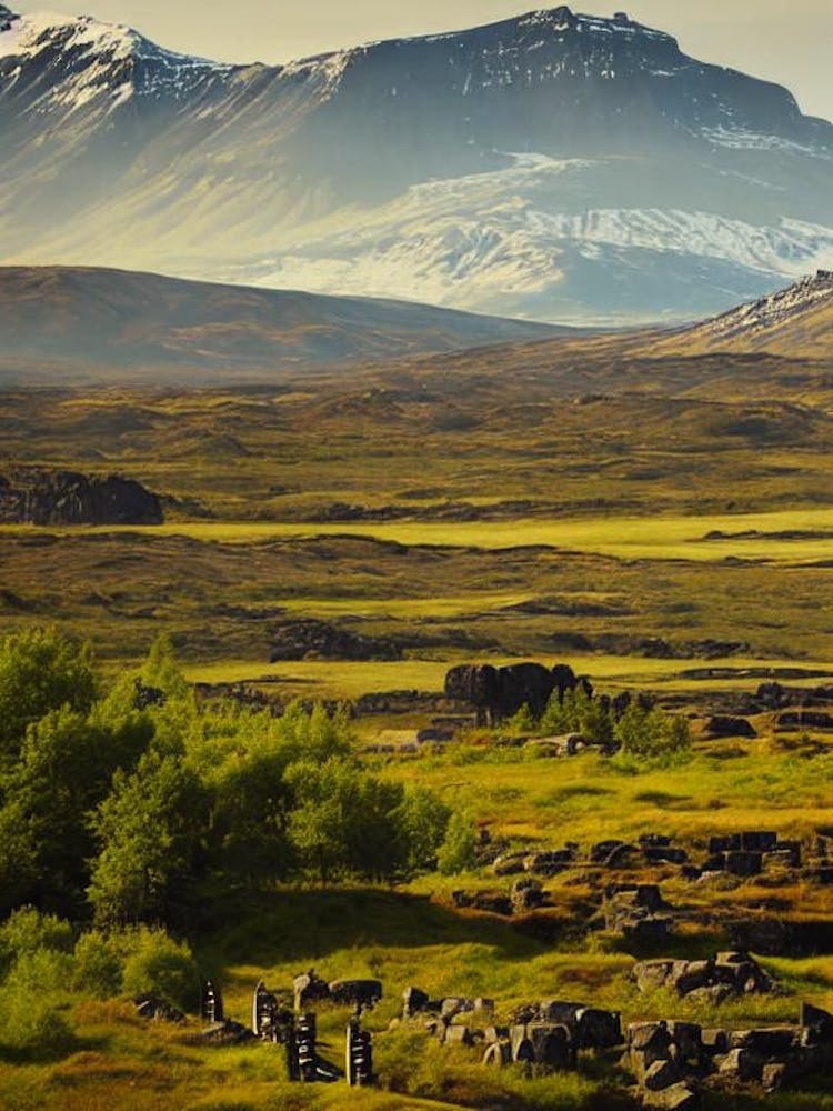 Thingvellir National Park 2 Iceland Vintage Poster
