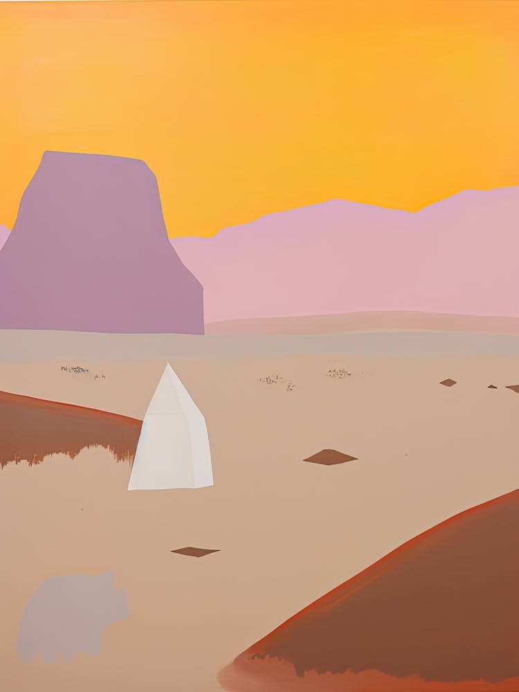 Syrian Desert   Middle East, Contemporary Abstract Illustration 3