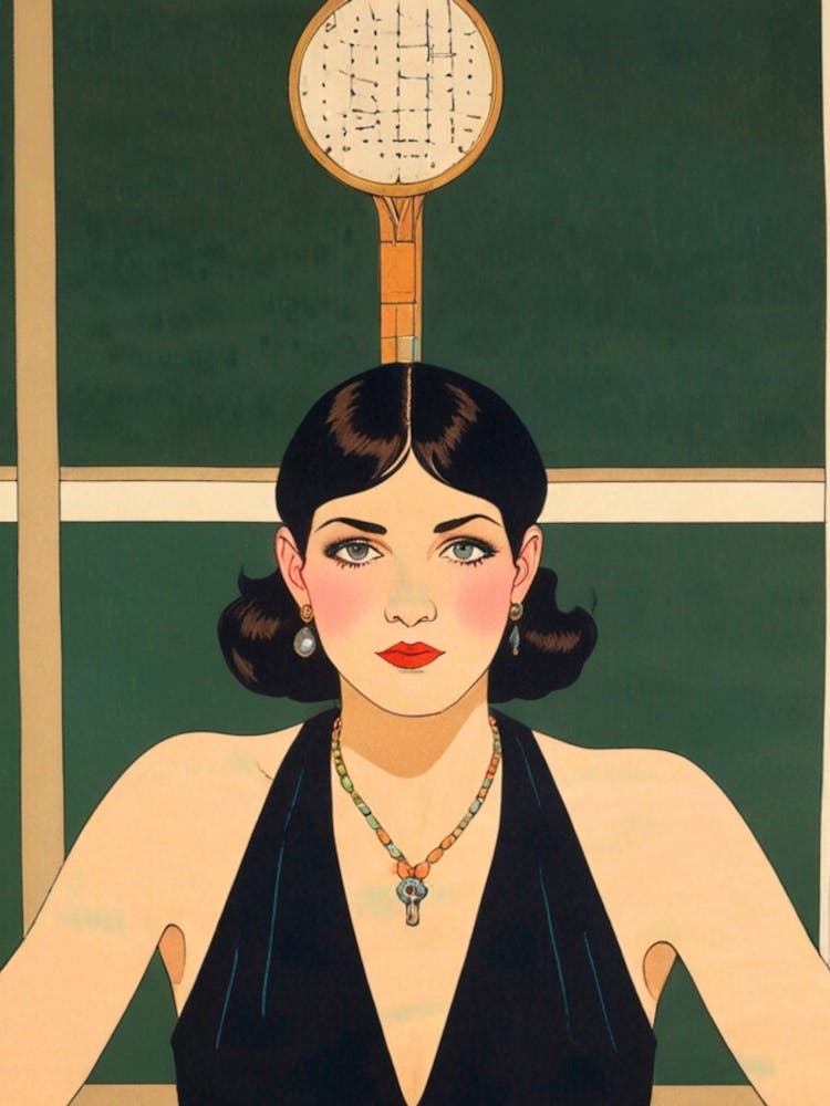 Lady With A Tennis Racket