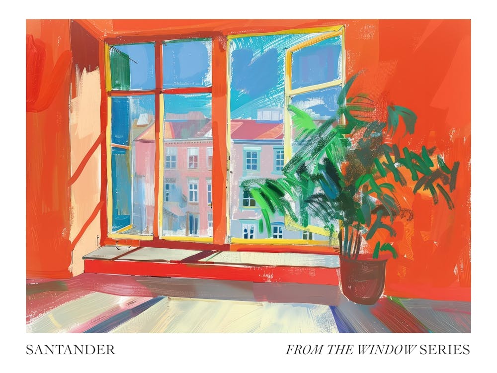 Santander From The Window Series Poster Painting 3