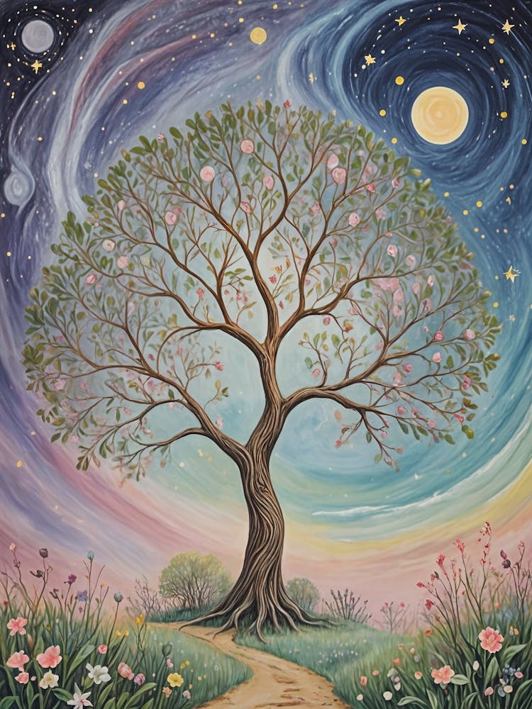 Arbre Cosmique En Fleur