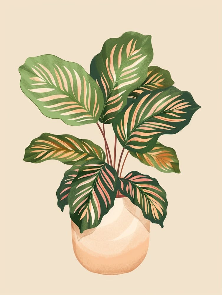 Calathea Plant Minimalist Illustration 5