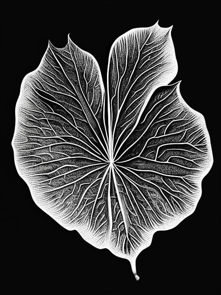 Gotu Kola Blatt Linolschnitt 2