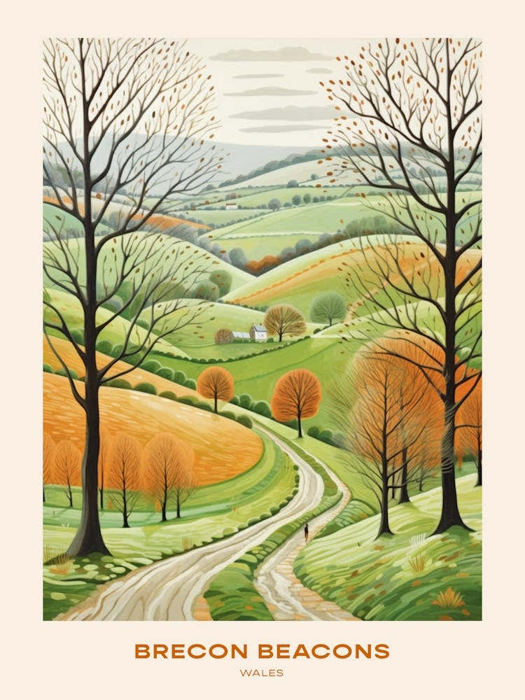 Brecon Beacons National Park Wales 1 Hike Poster