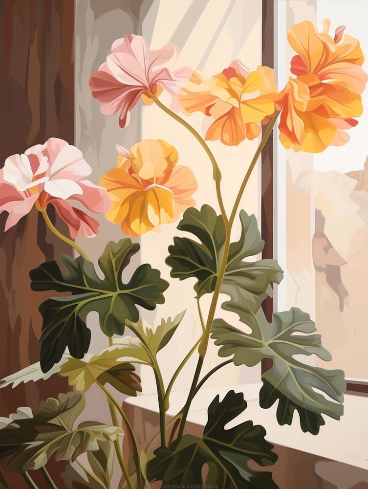 Geranium 1 Flower Painting