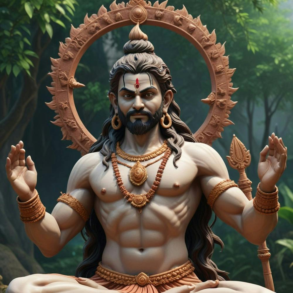 Pikaso Texttoimage 3d Model Virat Kohli Was Taking Blessed With Lord