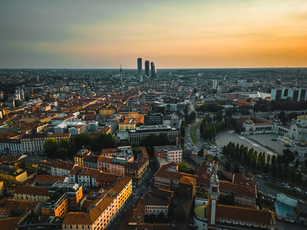 Europe City Poster. Milan, Italy
