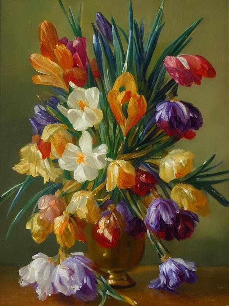 Crocus Painting 1 Flower