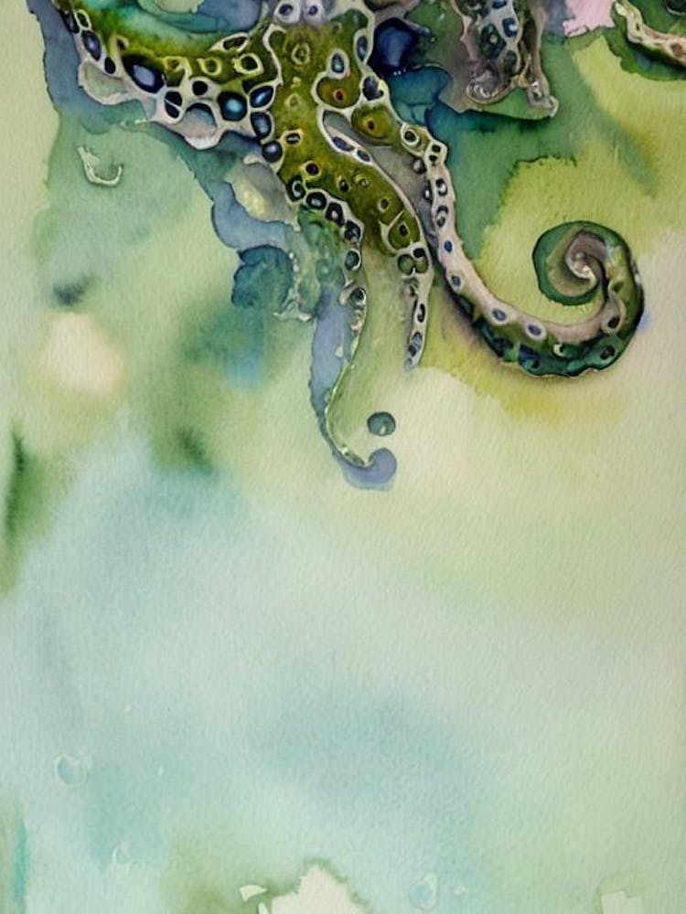 Blue Ringed Octopus Storybook Watercolour