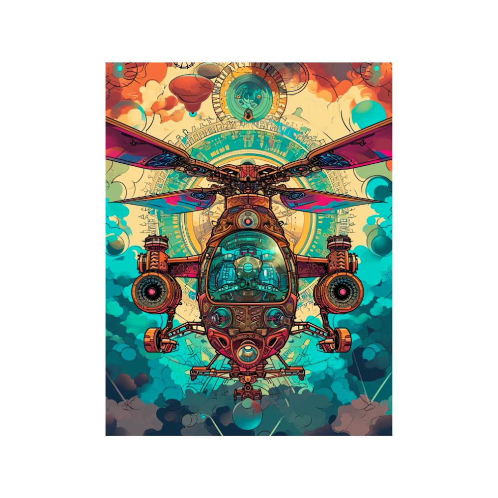 Steampunk Helicopter Retro