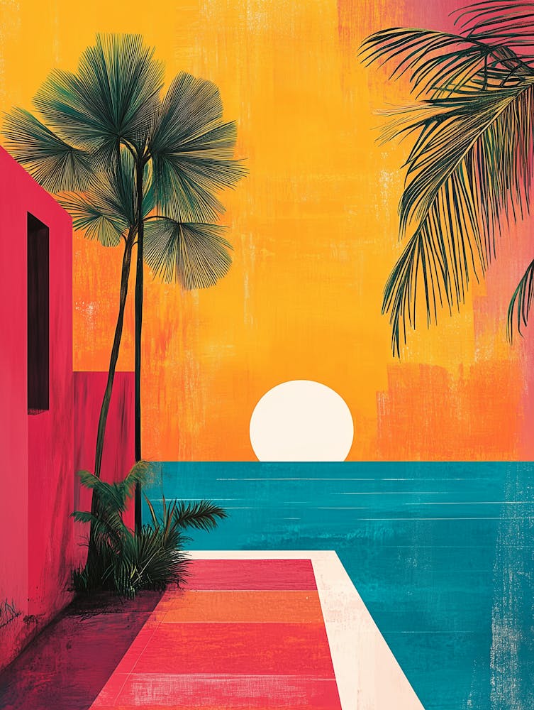 A Modern Art Poster Of Ibiza 1