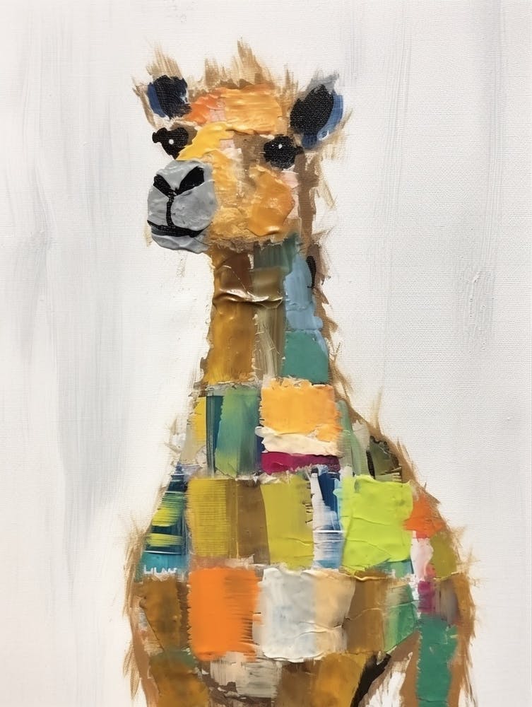 Camel 1 Kids Patchwork Painting
