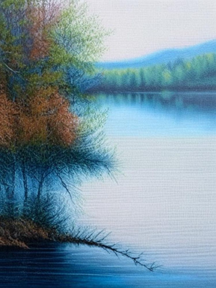 Lake Waterscape Crayon 1