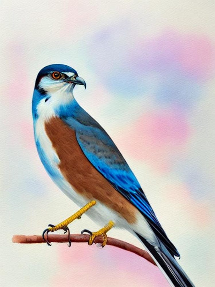 Eurasian Sparrowhawk Watercolour Bird