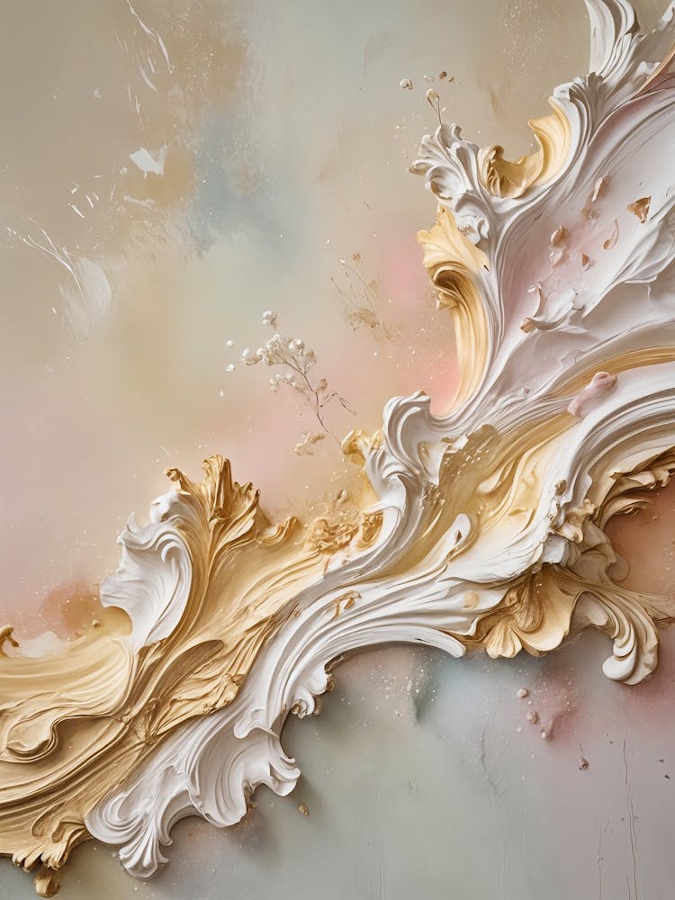 Pale Abstract Paint Splashes no4