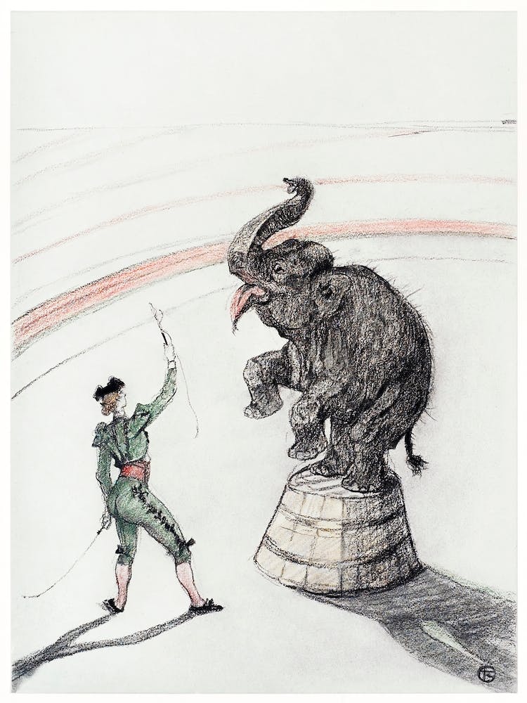 Elephant En Liberte (1899), Henri de Toulouse-Lautrec