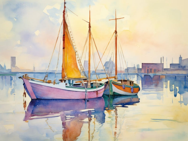 Two Boats In The Harbor 1