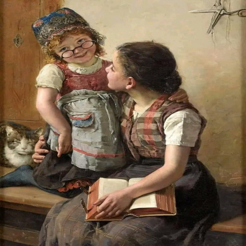 Kissing Mother And Daughter