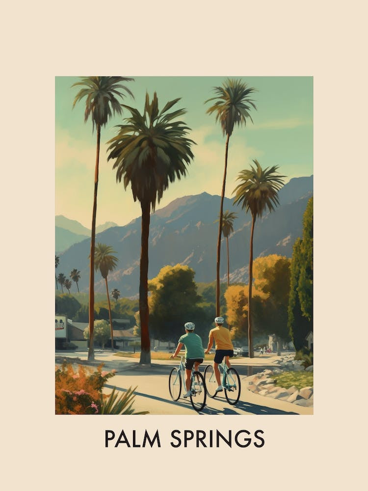 Palm Springs, Usa 3 Vintage Travel Poster