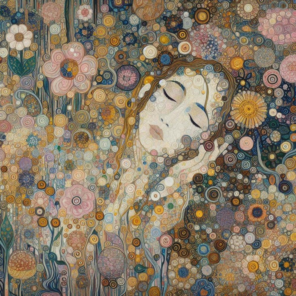 gustav klimit Dreaming Woman portrait