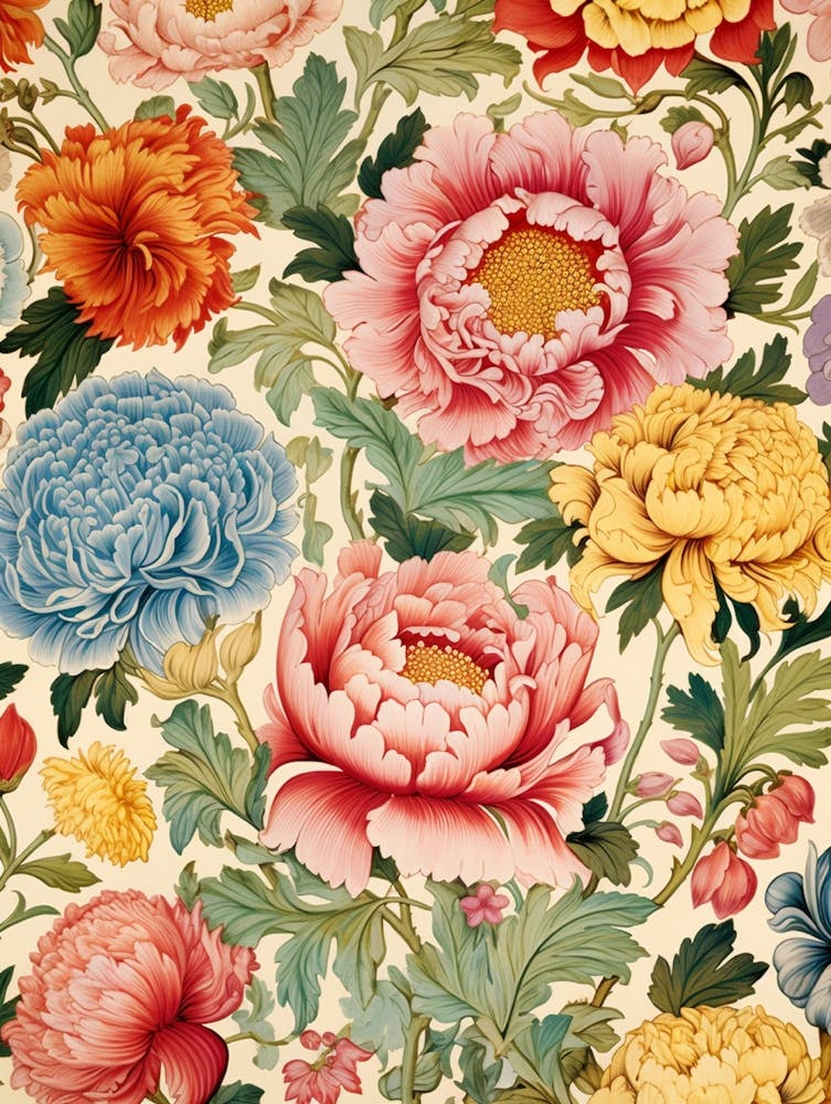 Peony Flower Pattern 2