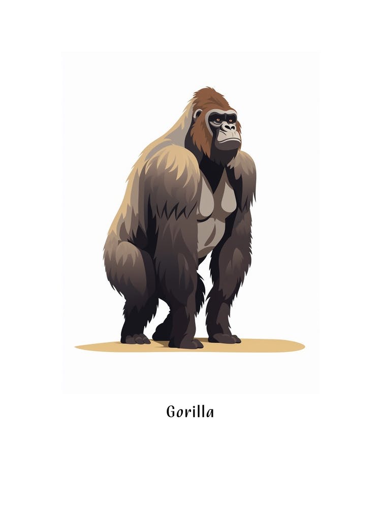 Gorilla Kids Animal Poster