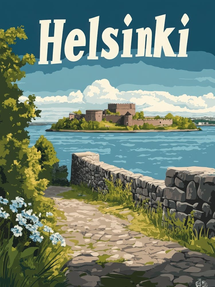 Aihrgdesign A Mid Century Modern Travel Poster For Helsinki 3