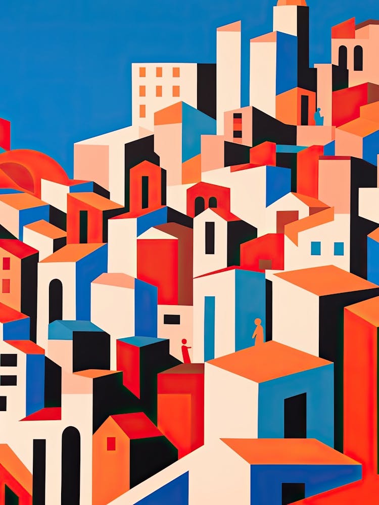 Ipanema Beach, Brazil, Bold Outlines 2