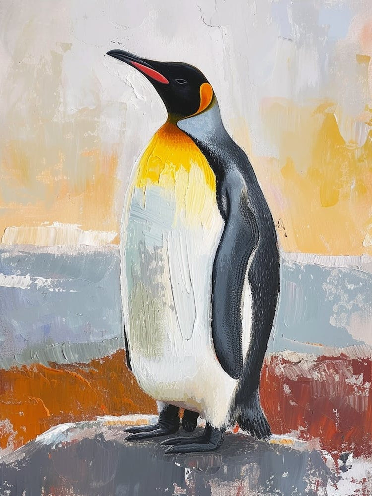 King Penguin Bartolom Island Colour Block Painting 1