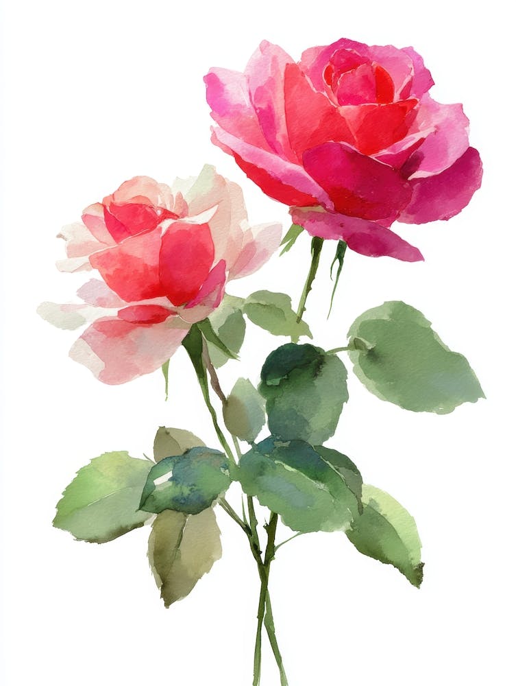 Watercolor Roses 3