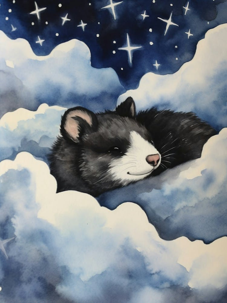 Baby Skunk 1 Sleeping In The Clouds