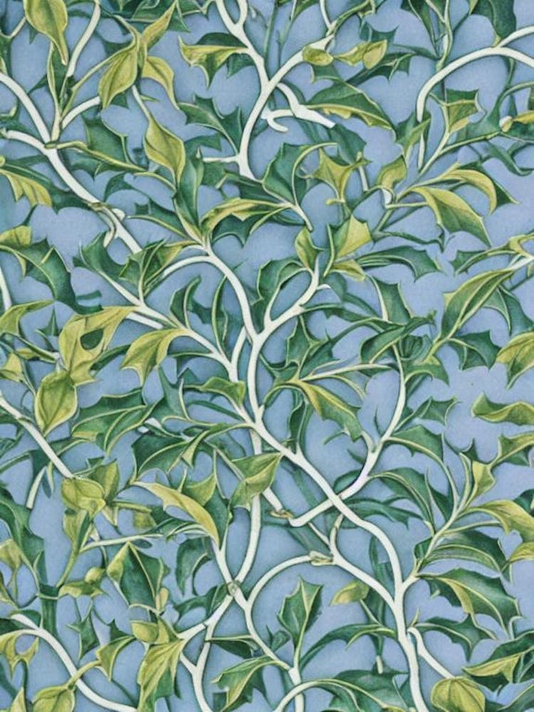Holly tree Vintage Botanical