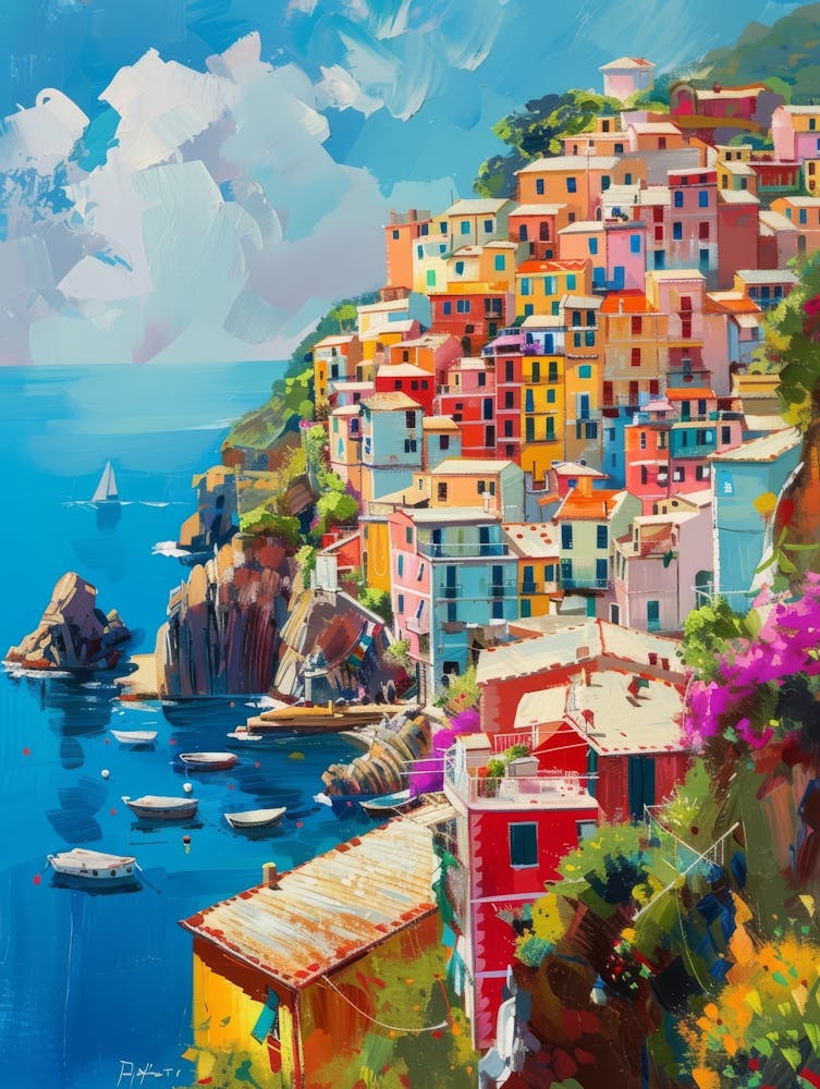 Generate Beautiful Vibrant And Modern Wall Art On Different Themes, Travel, Italy 13