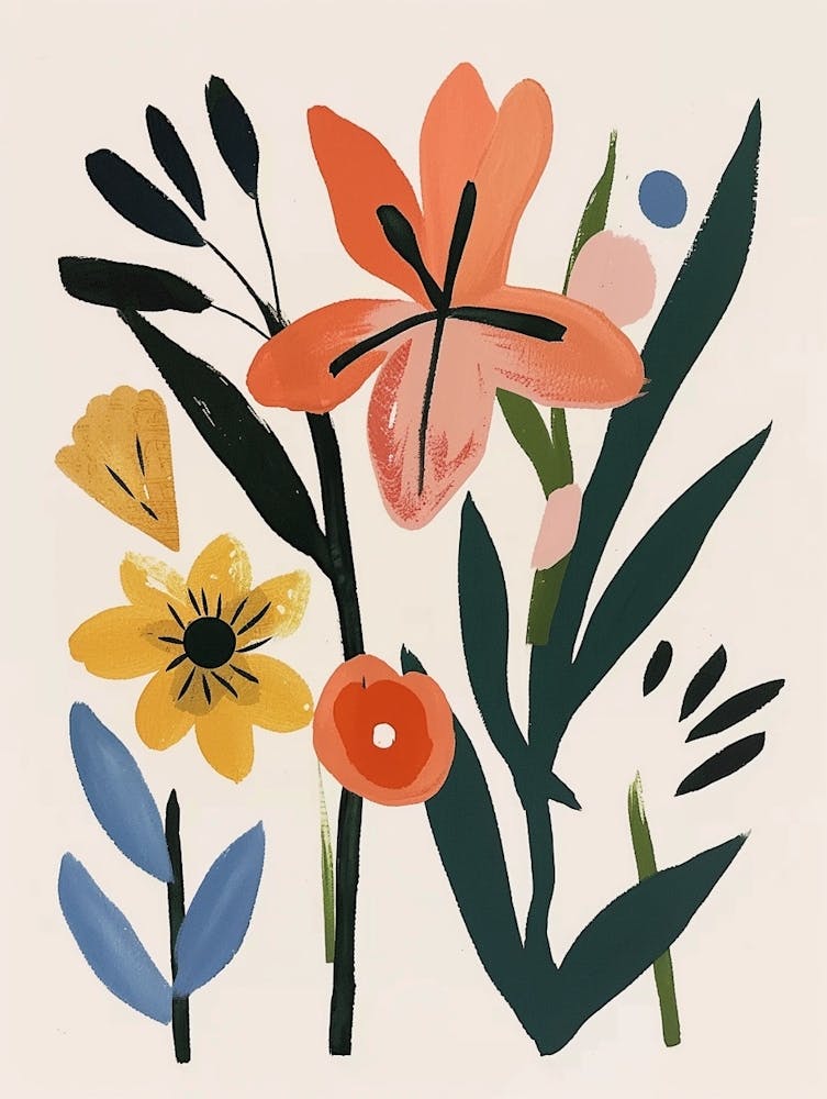 Painted Florals Gladiolus 2