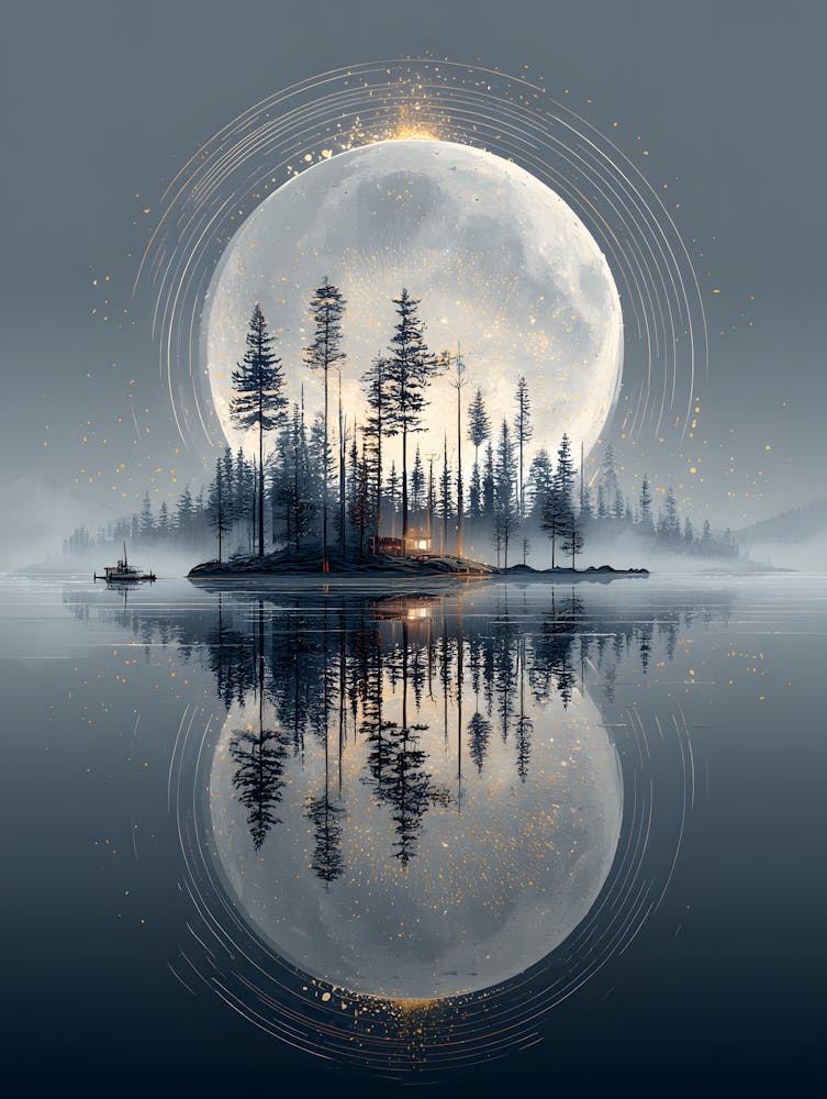 Full Moon In The Forest
