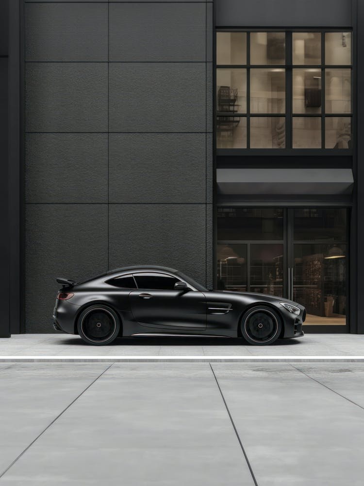 Mercedes AMG GT Schwarzer Sportwagen