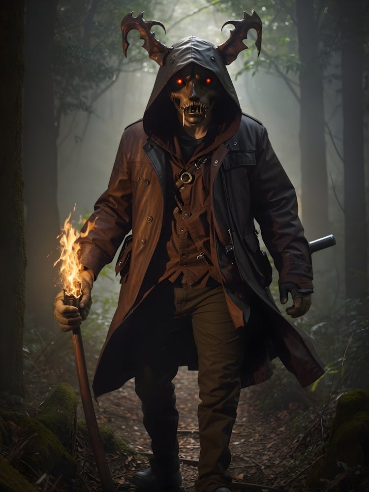 Demon Walking In The Woods