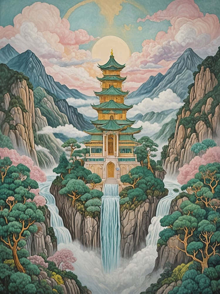 Pagoda In The Mountains
