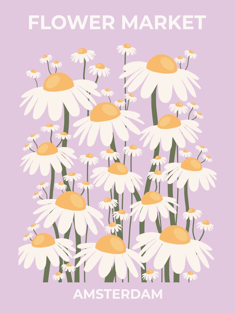 Flower Market Amsterdam Pastel Purple