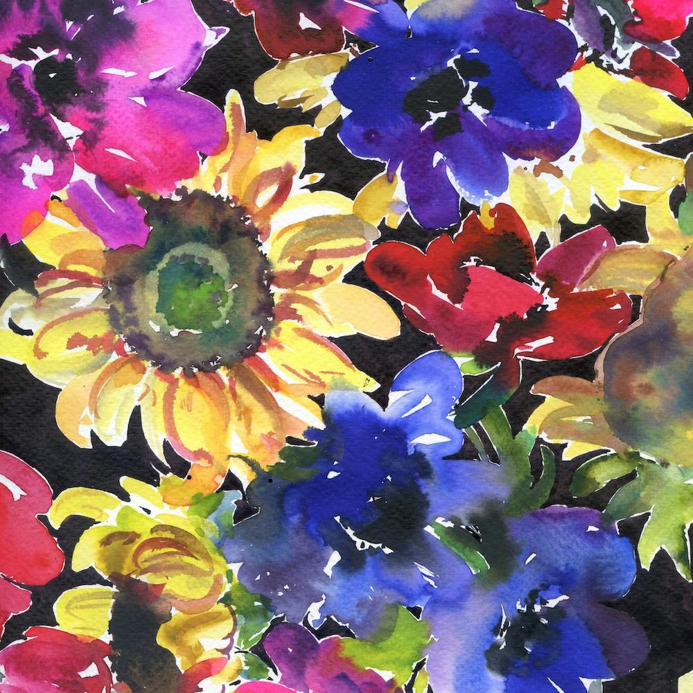 Watercolor Sunflowers