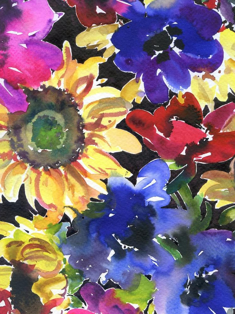 Watercolor Sunflowers